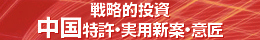 戦略的投資「中国特許・実用新案・意匠」